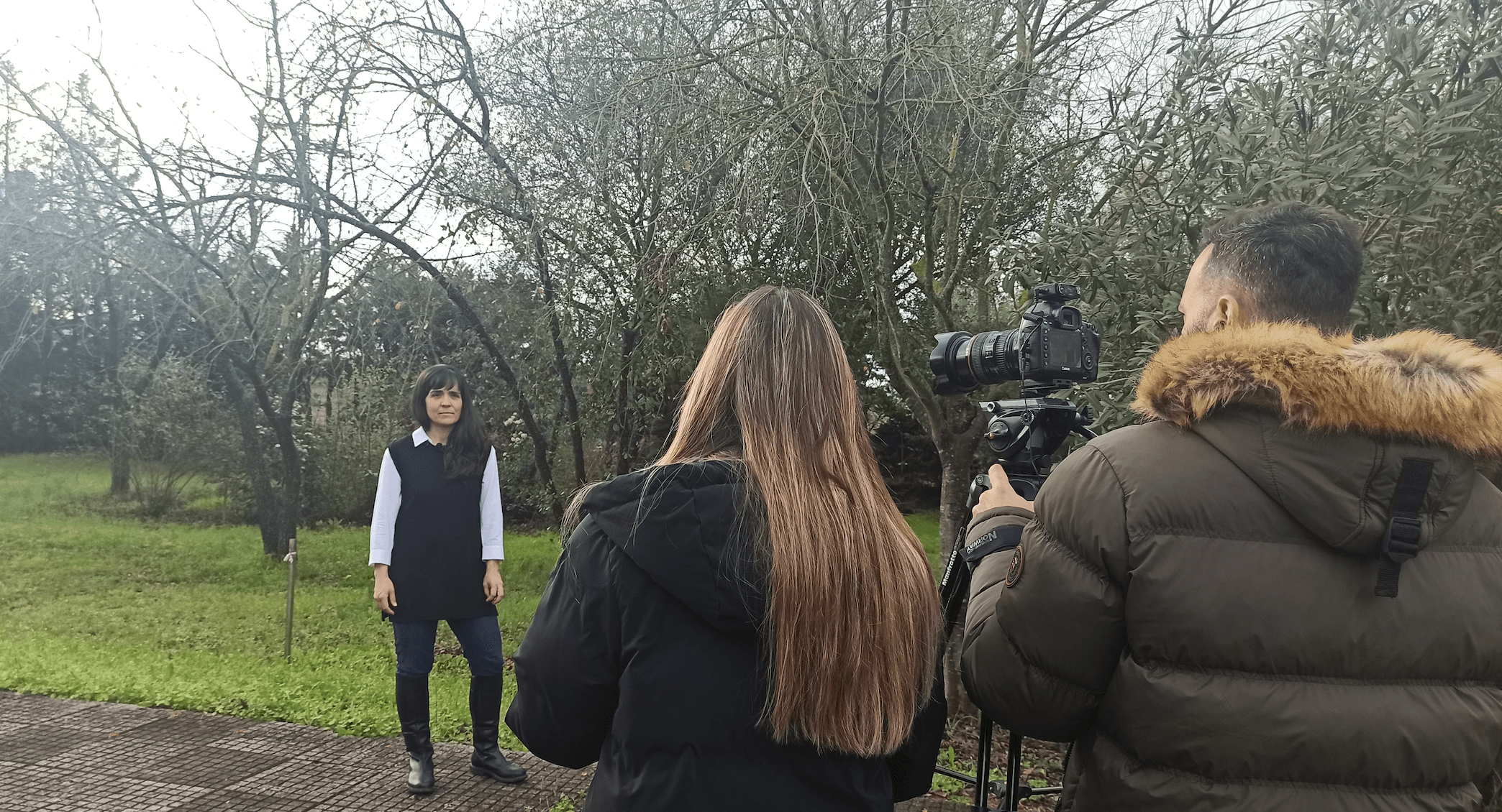 Laura being interviewed by Canal Extremadura TV